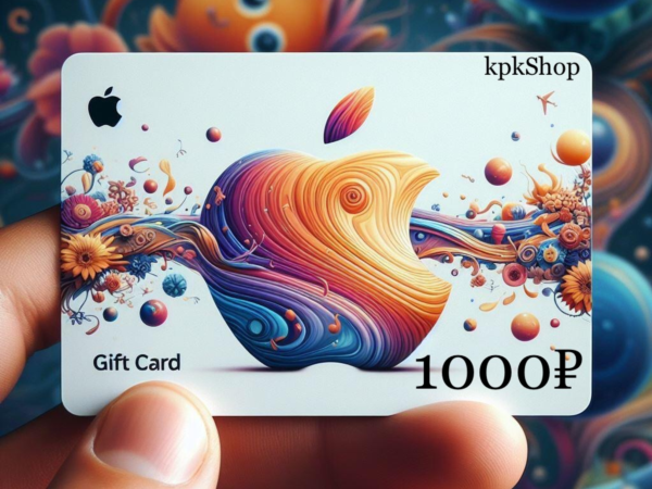 Подарочная карта Apple на 1000 рублей для аккаунта