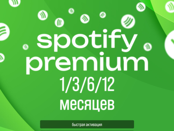 Подписка Spotify Premium на 1, 3, 6 или 12 месяцев