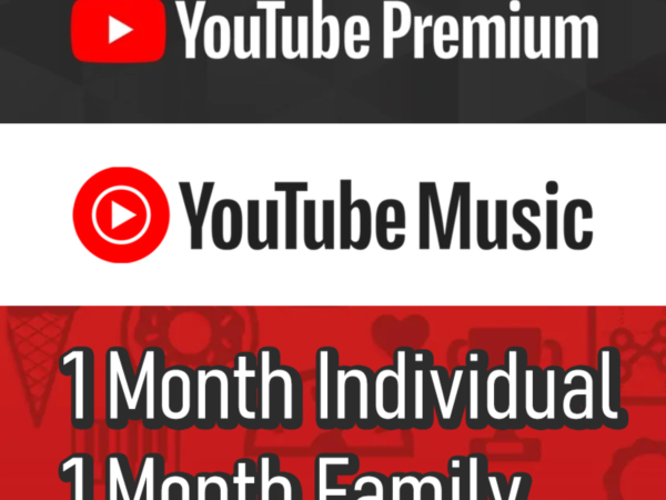 Подписка YouTube Premium Music на 1 месяц (семейная или индивидуальная)