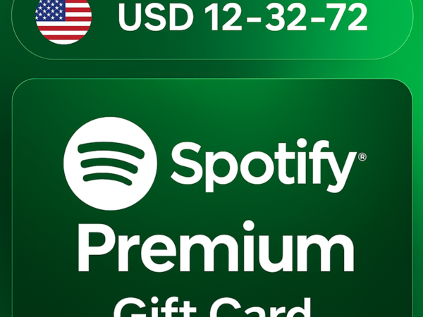 Карта Spotify Premium 13-39-78-156 USD США