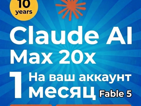 Claude AI MAX 20x Fable 5 подписка на ваш аккаунт